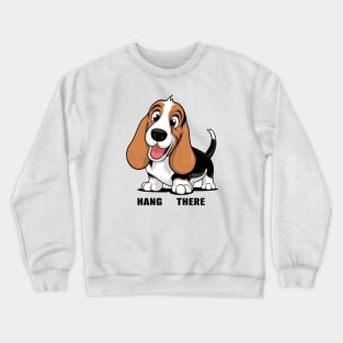 Happy basset hound puppy - playful and energetic vibes Crewneck Sweatshirt